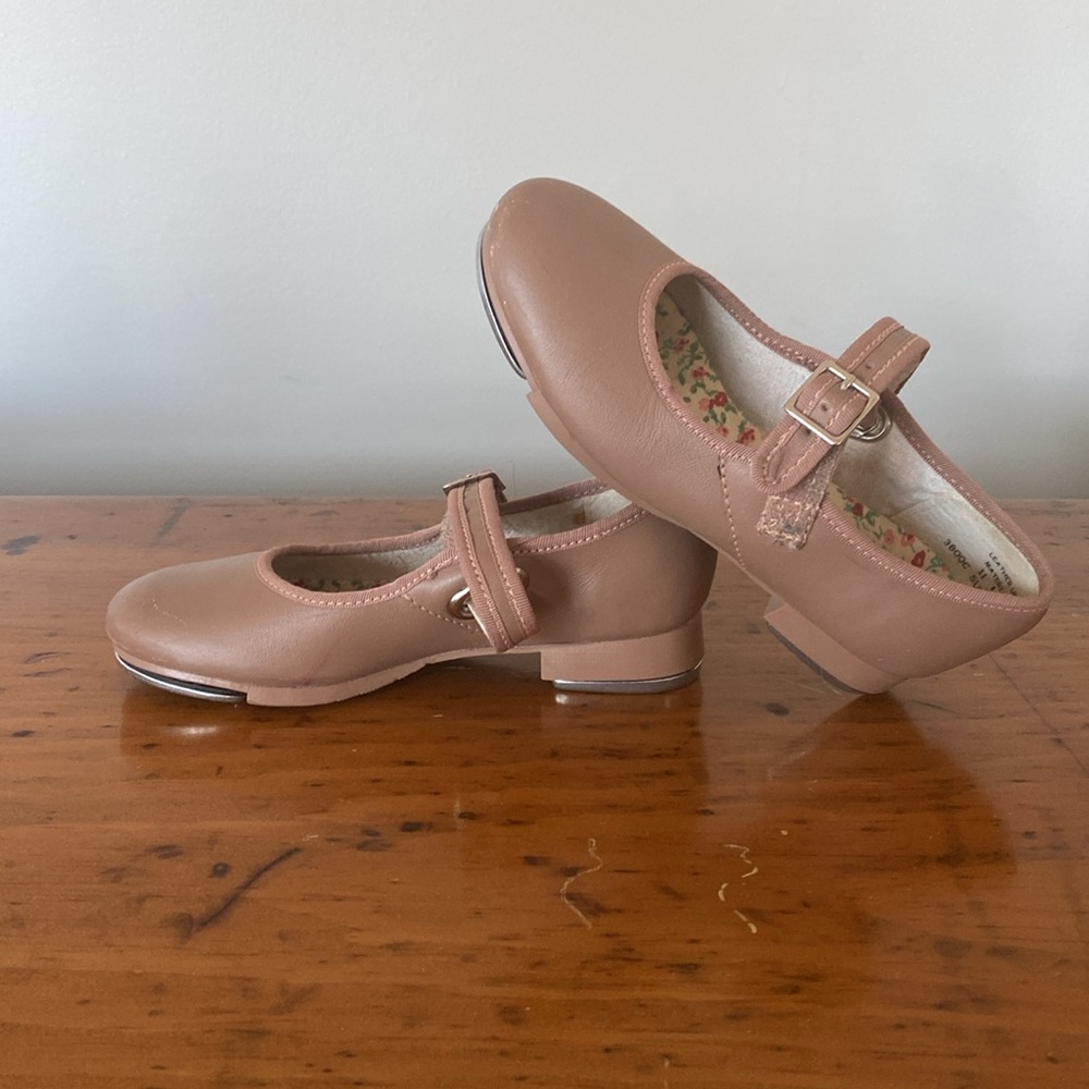 Toddler Capezio Tele Tone Tap Shoes with Velcro Strap Little Kid size 11.5